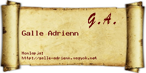 Galle Adrienn névjegykártya